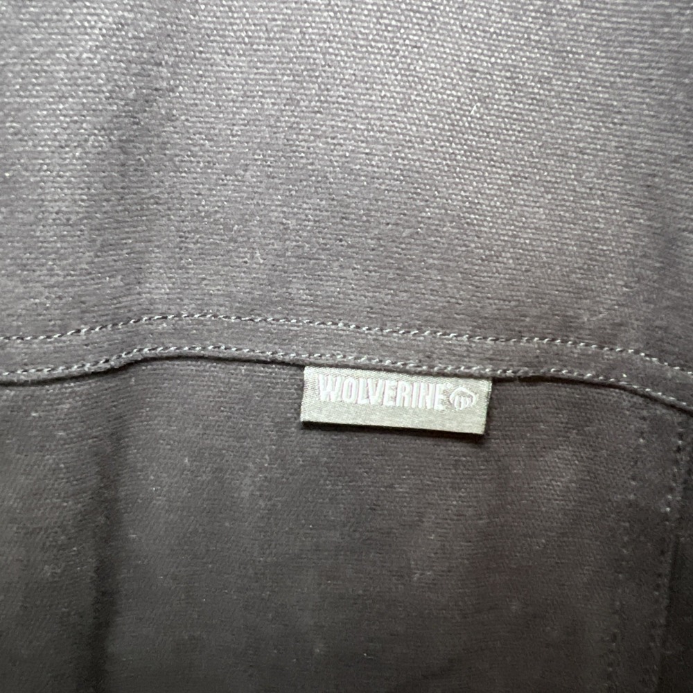 Wolverine Vest Men XLarge Black Canvas Fleece Lined Outdoor Workwear Pockets - Picture 2 of 16